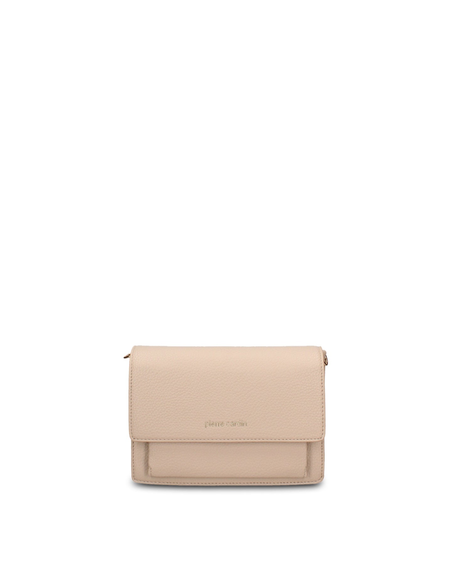 Borsa a Tracolla in Pelle Vegana Taupe Pierre Cardin