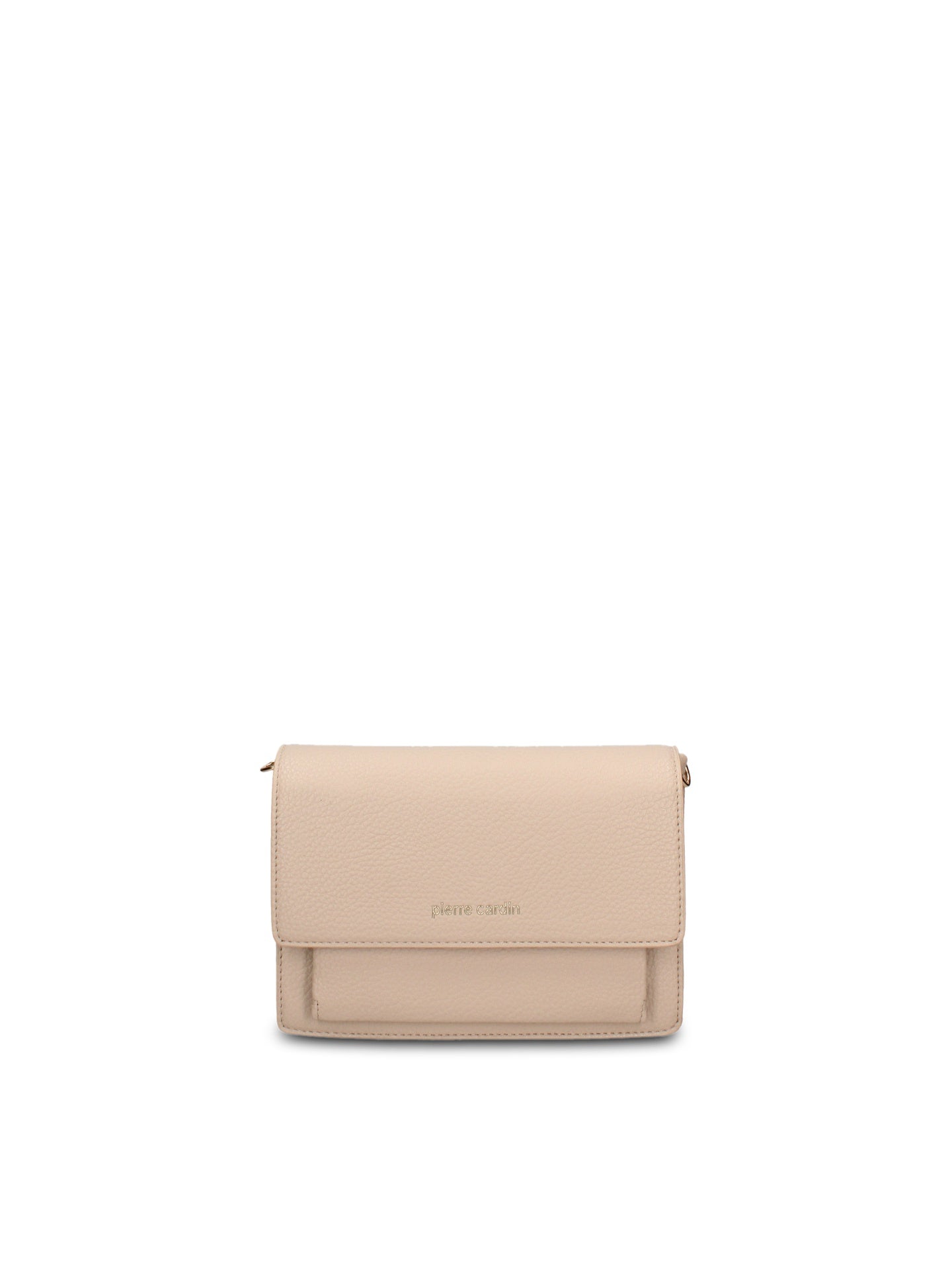 Borsa a Tracolla in Pelle Vegana Taupe Pierre Cardin