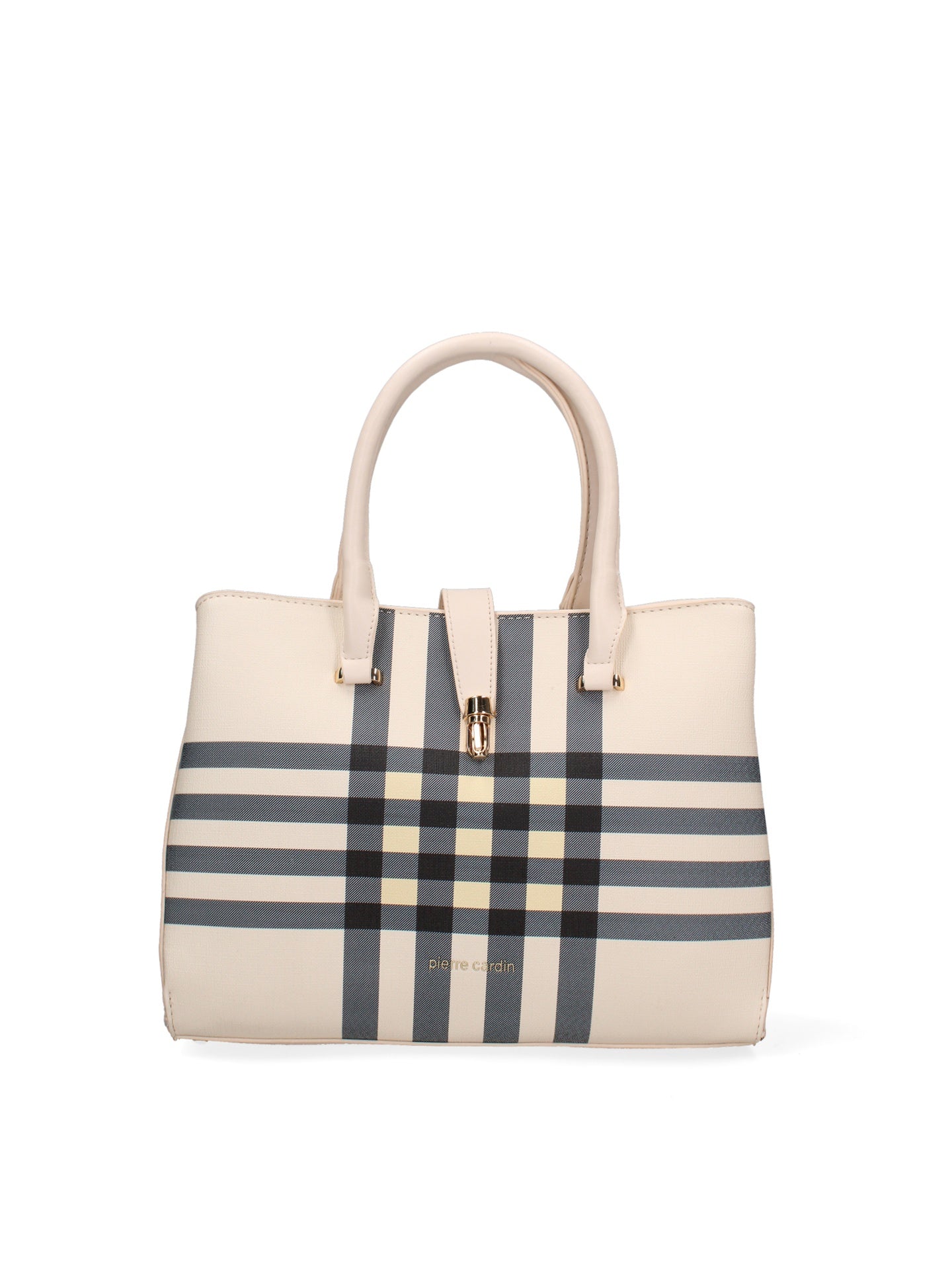 Borsa a Mano in Polyester Avorio Pierre Cardin