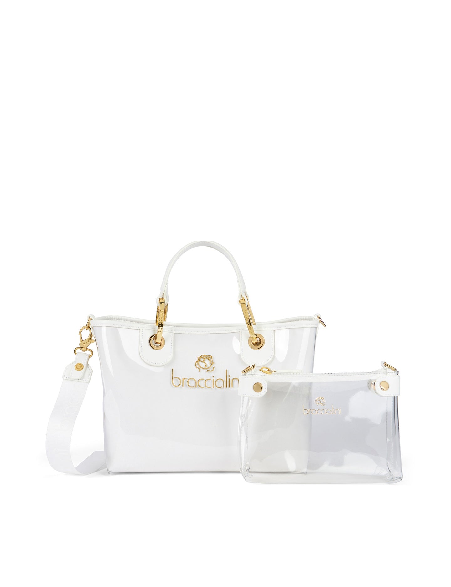 Borsa a Mano in Poliestere Bianco