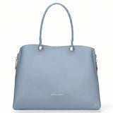 Borsa a Mano in Pelle Vegana Blu Jeans Pierre Cardin