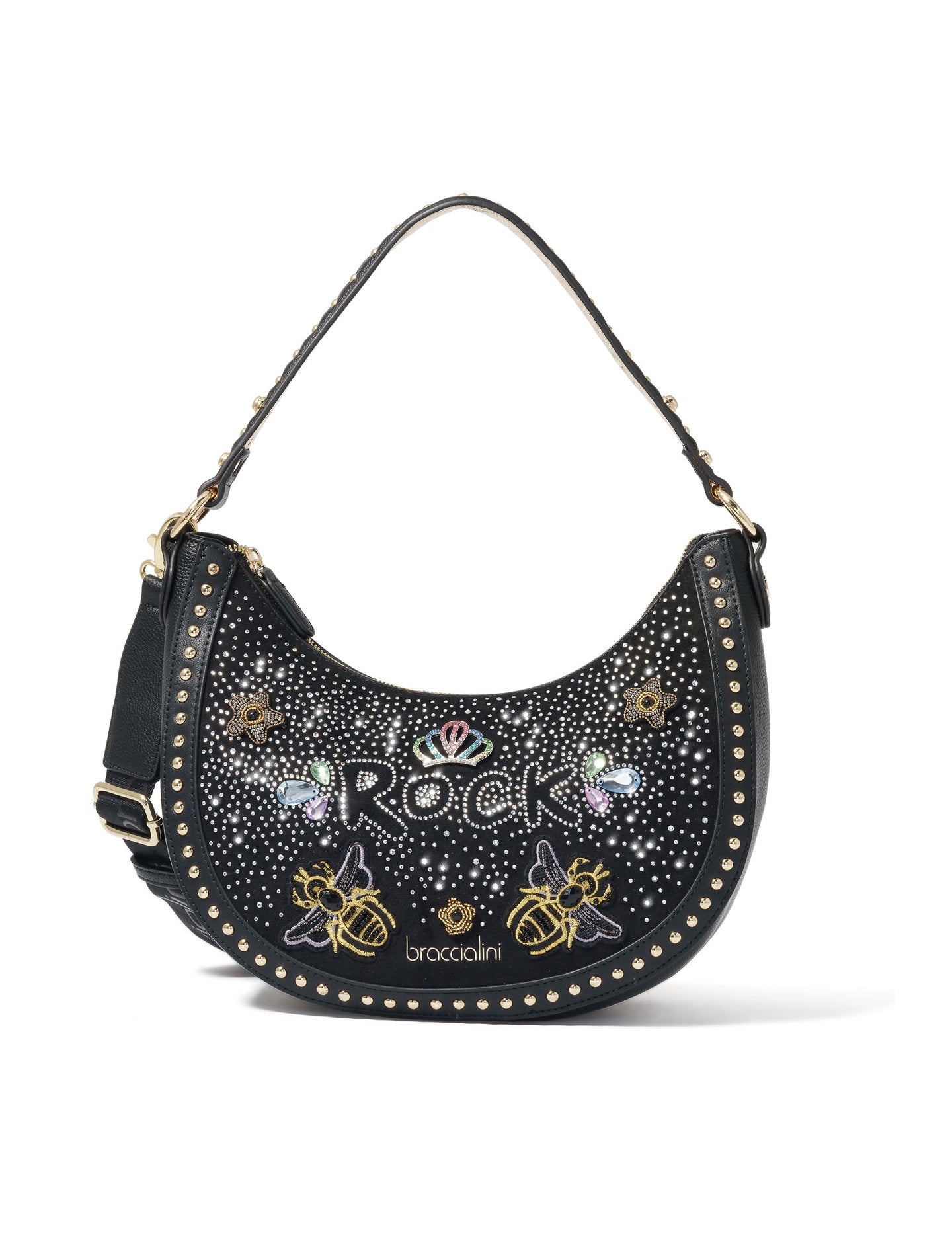 Borsa a Mano da Donna in Pelle Vegana Nero Braccialini