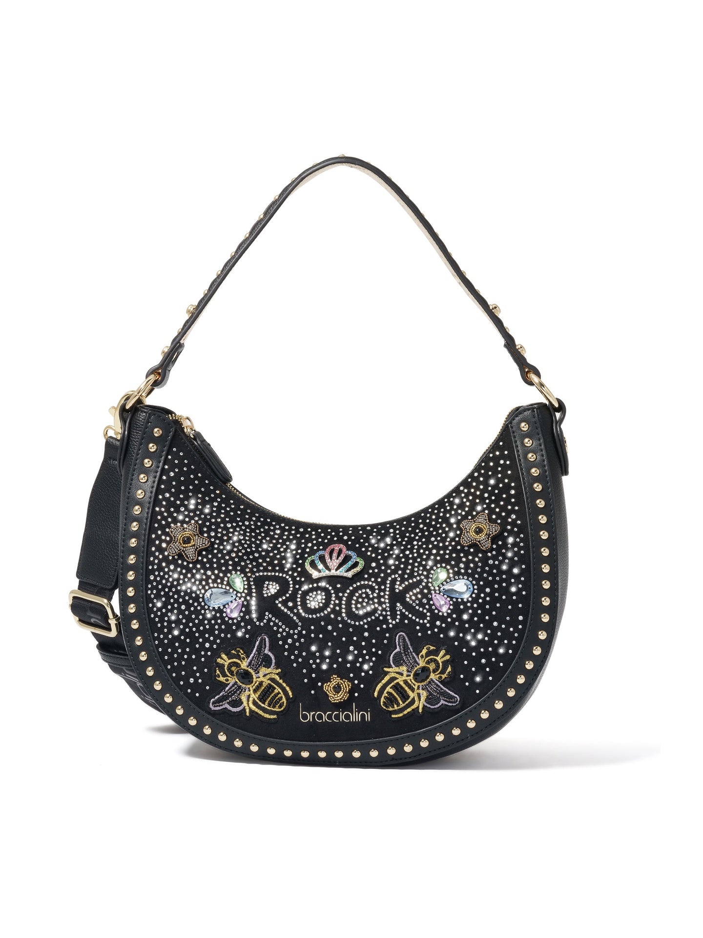 Borsa a Mano da Donna in Pelle Vegana Nero Braccialini