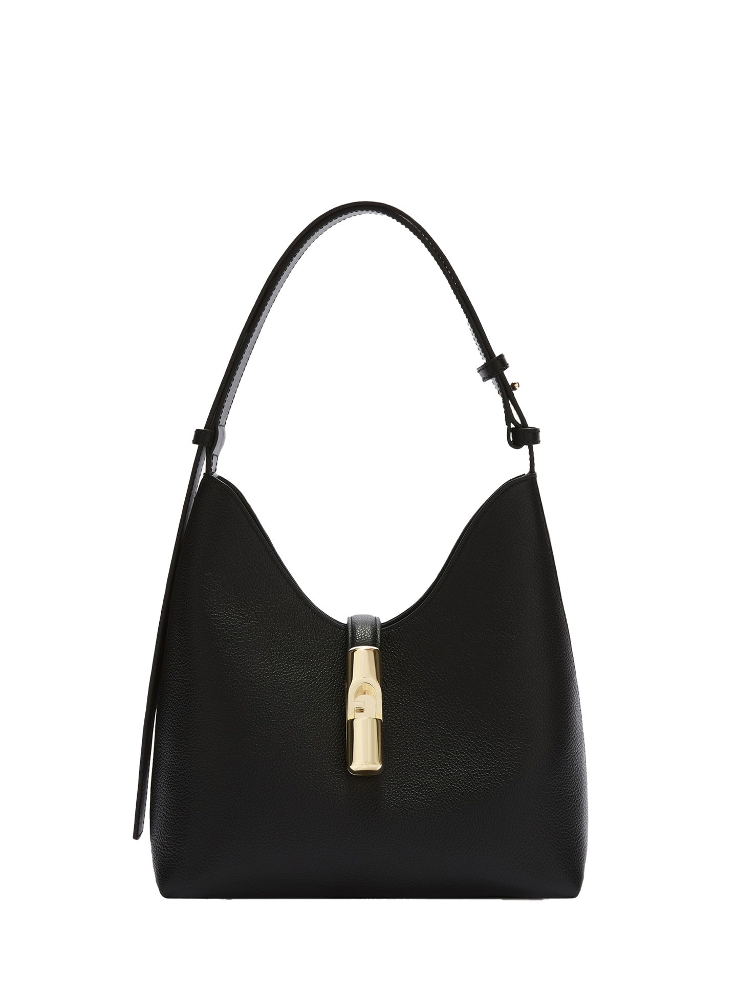 Borsa a Spalla in Vera Pelle Nero Furla
