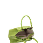 Borsa a Mano in Dollaro Leather Verde