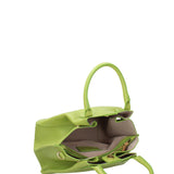 Borsa a Mano in Dollaro Leather Verde