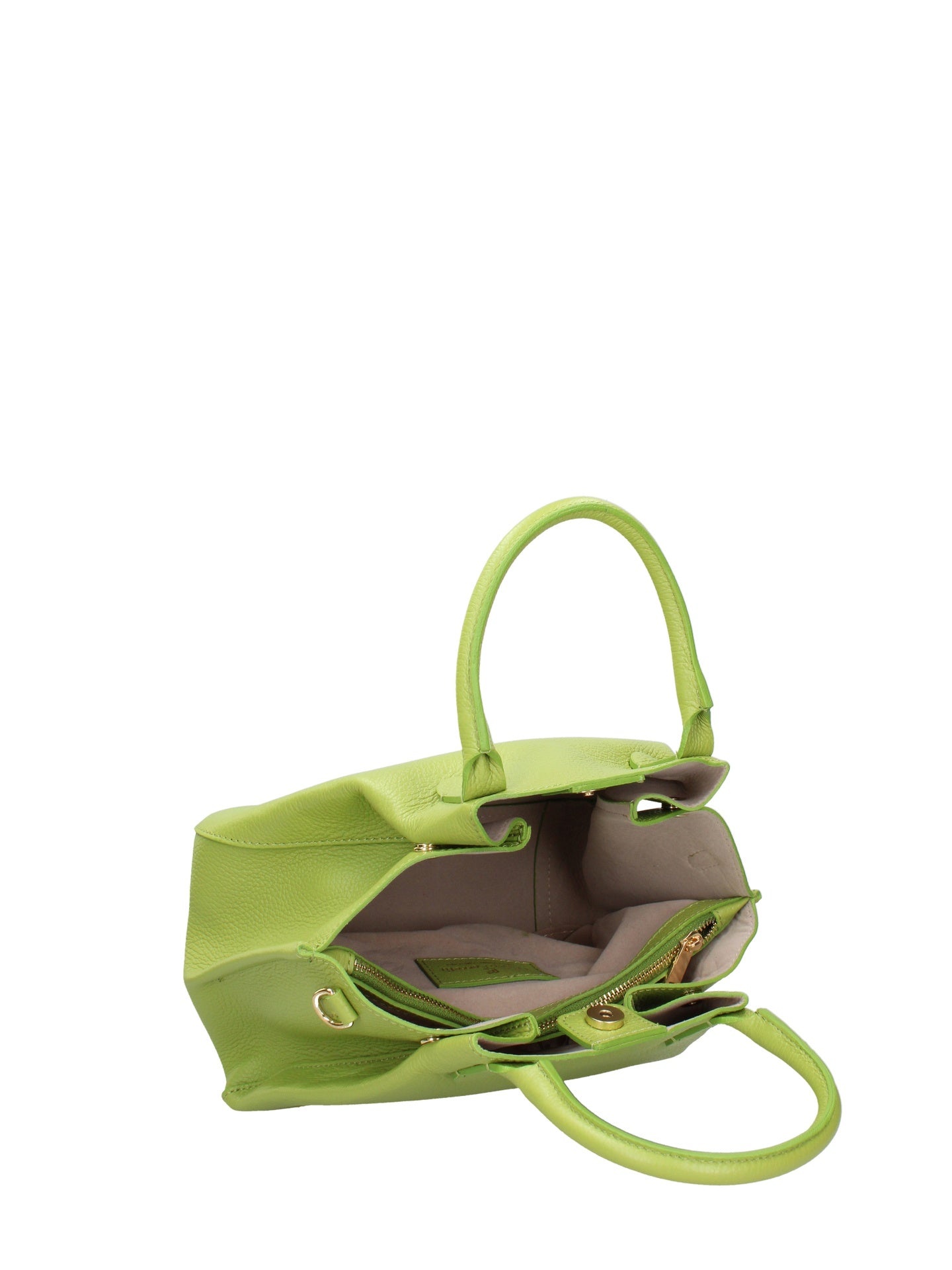 Borsa a Mano in Dollaro Leather Verde