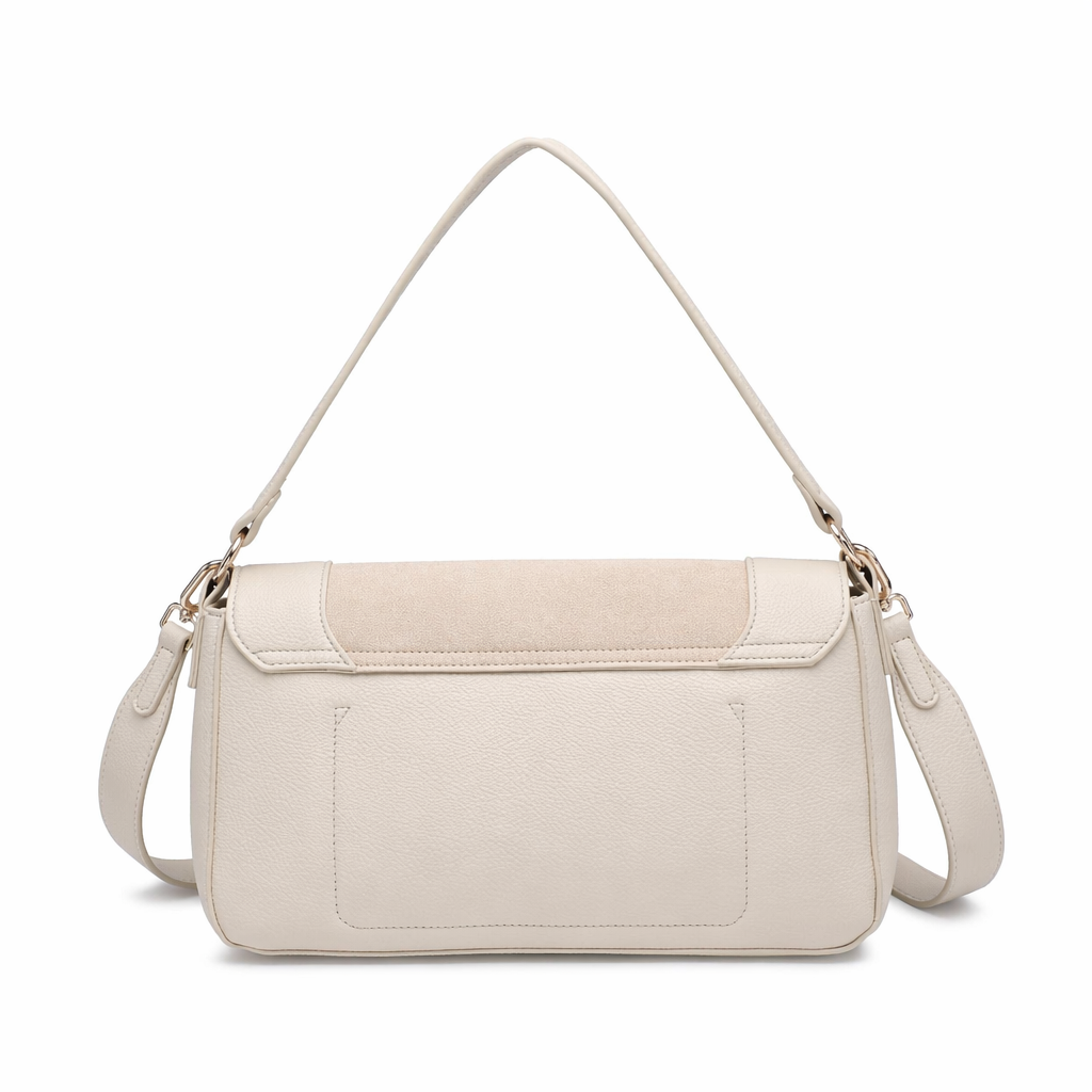 Borsa a Tracolla in Pelle Vegana Beige
