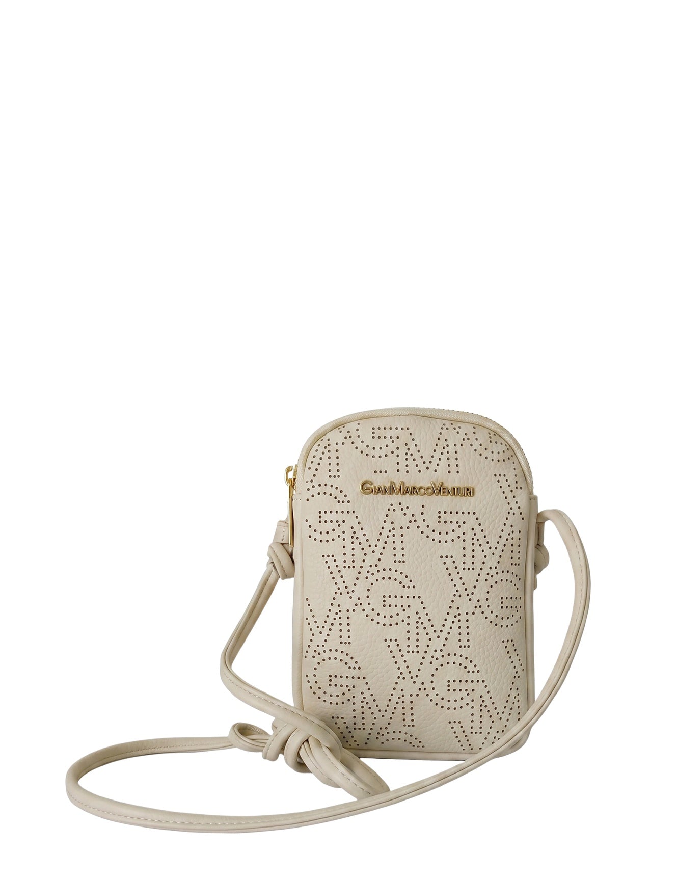 Borsa a tracolla in Pelle Vegana Beige GianMarco Venturi