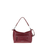 Borsa a Spalla in Vera Pelle Bordeaux Pierre Cardin