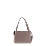 Borsa a Tracolla in Vera Pelle Taupe Pierre Cardin