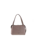 Borsa a Tracolla in Vera Pelle Taupe Pierre Cardin