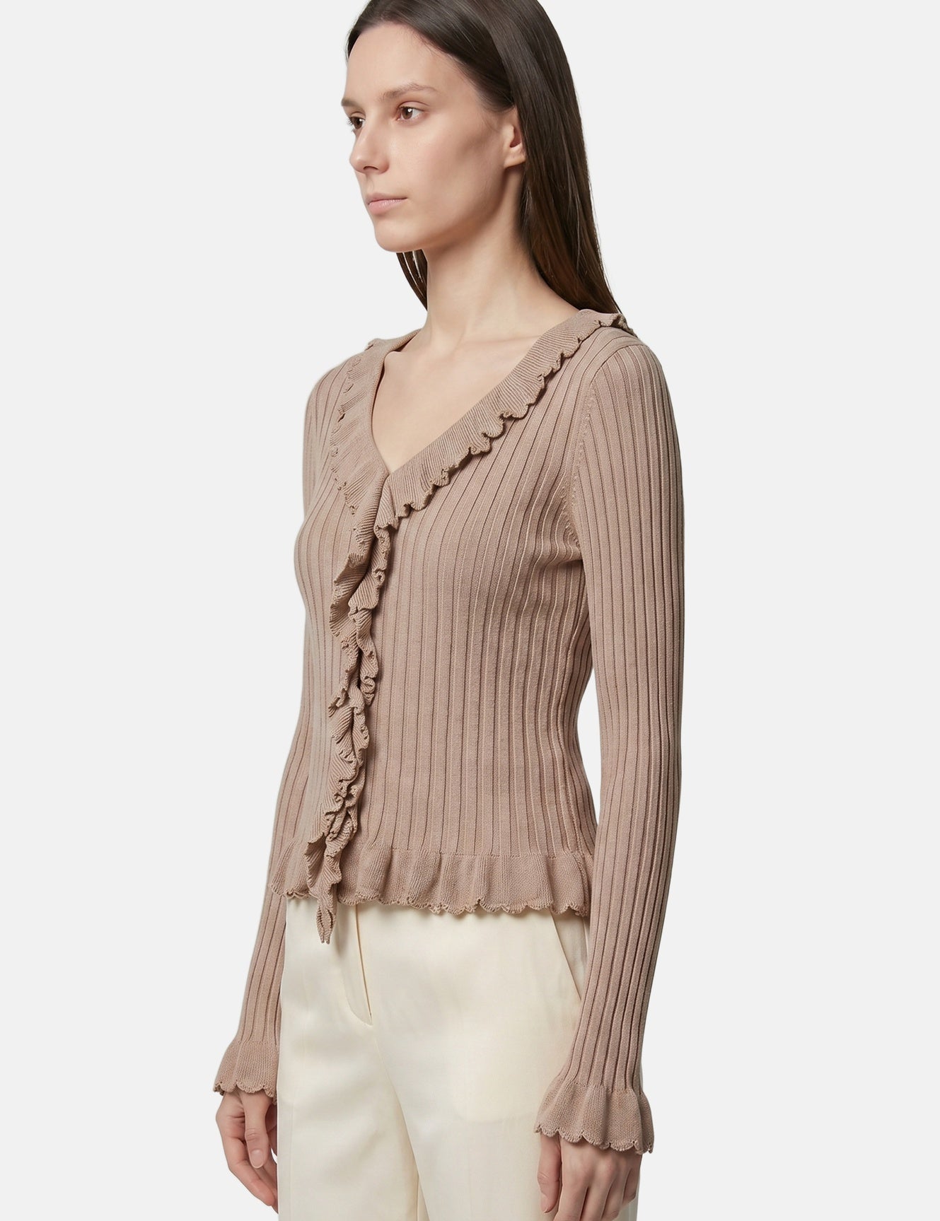Vestito in Poliestere Taupe