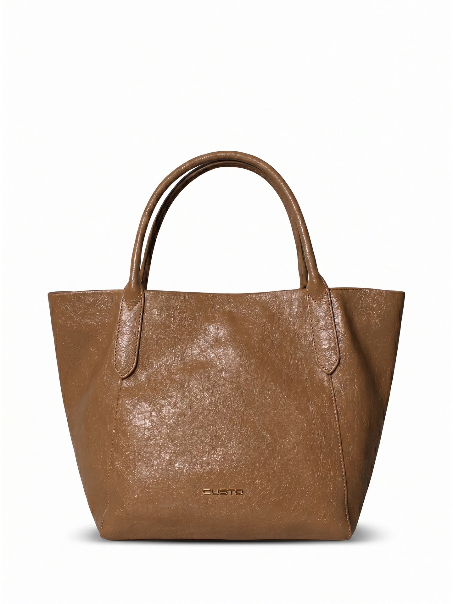Borsa a Mano in Pelle Vegana Beige