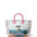 Borsa a Mano in Cotone Multicolore e Rosa Braccialini