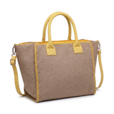 Bolso de hombro amarillo de poliéster