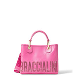 Borsa a Mano in Poliestere Fuxia Braccialini
