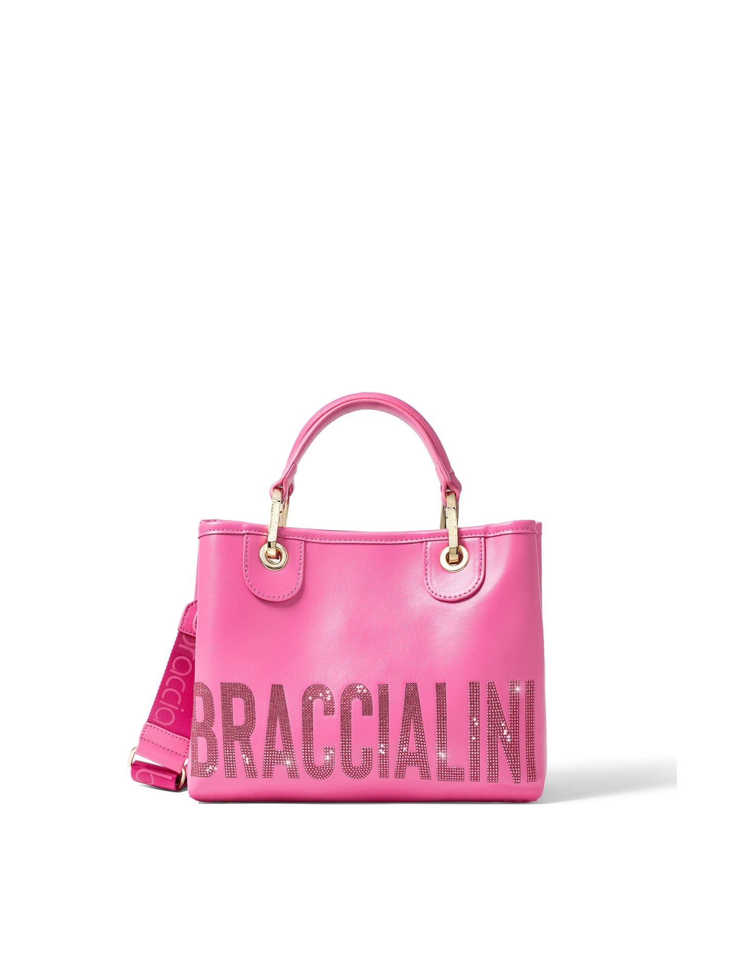Borsa a Mano in Poliestere Fuxia Braccialini
