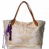 Borsa a Mano in Pelle Vegana Panna