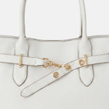 Borsa a mano in Pelle Vegana Off-White