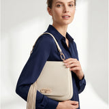 Borsa a Mano in Polyurethane Beige
