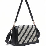 Borsa a Spalla in Pelle Vegana Nero