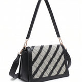 Borsa a Spalla in Pelle Vegana Nero
