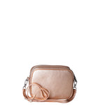 Borsa a Tracolla in Genuine Printed Suede Leather Rosa