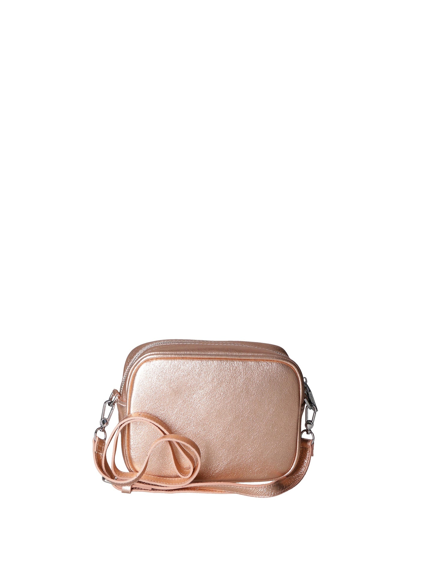 Borsa a Tracolla in Genuine Printed Suede Leather Rosa