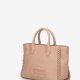 Borsa a mano in Pelle Vegana Nude