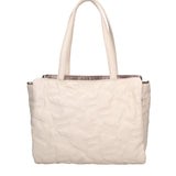 Borsa a spalla CUSTO - Bianco e Grigio