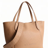 Borsa a Mano in Pelle Vegana Beige