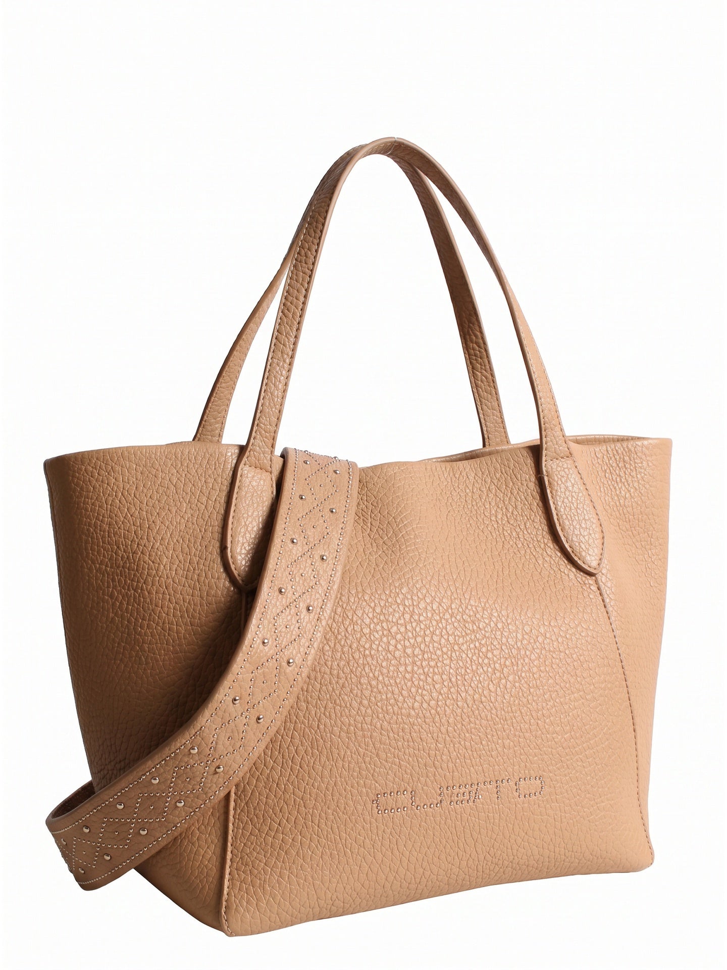 Borsa a Mano in Pelle Vegana Beige