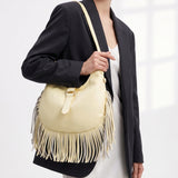 Borsa a Mano in Dollaro Leather Giallo