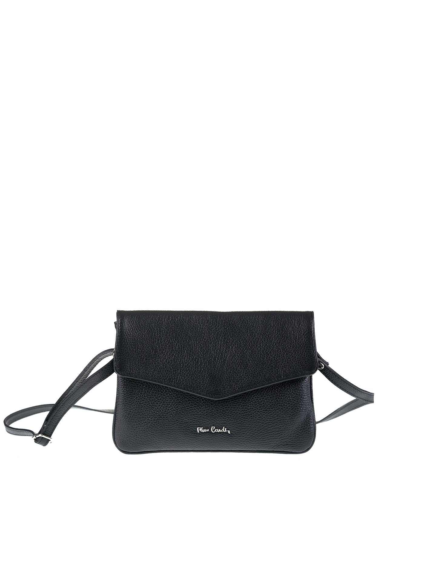 Borsa a Tracolla in Vera Pelle Nero Pierre Cardin