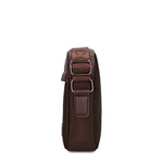 Borsa a Tracolla in 100% Pu Vegan Leather Marrone Scuro