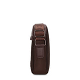 Borsa a Tracolla in 100% Pu Vegan Leather Marrone Scuro