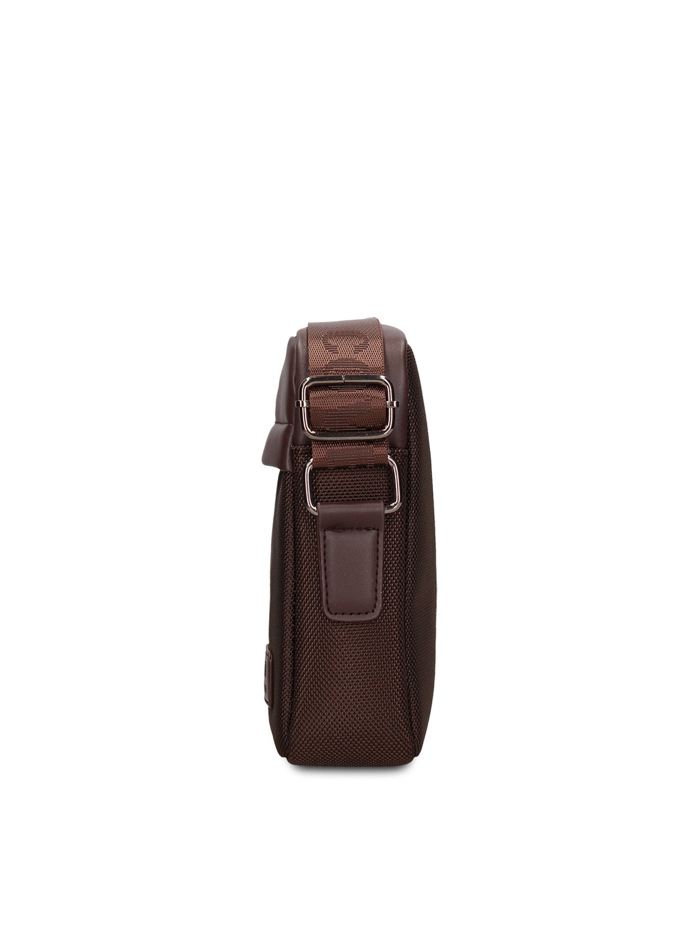 Borsa a Tracolla in 100% Pu Vegan Leather Marrone Scuro
