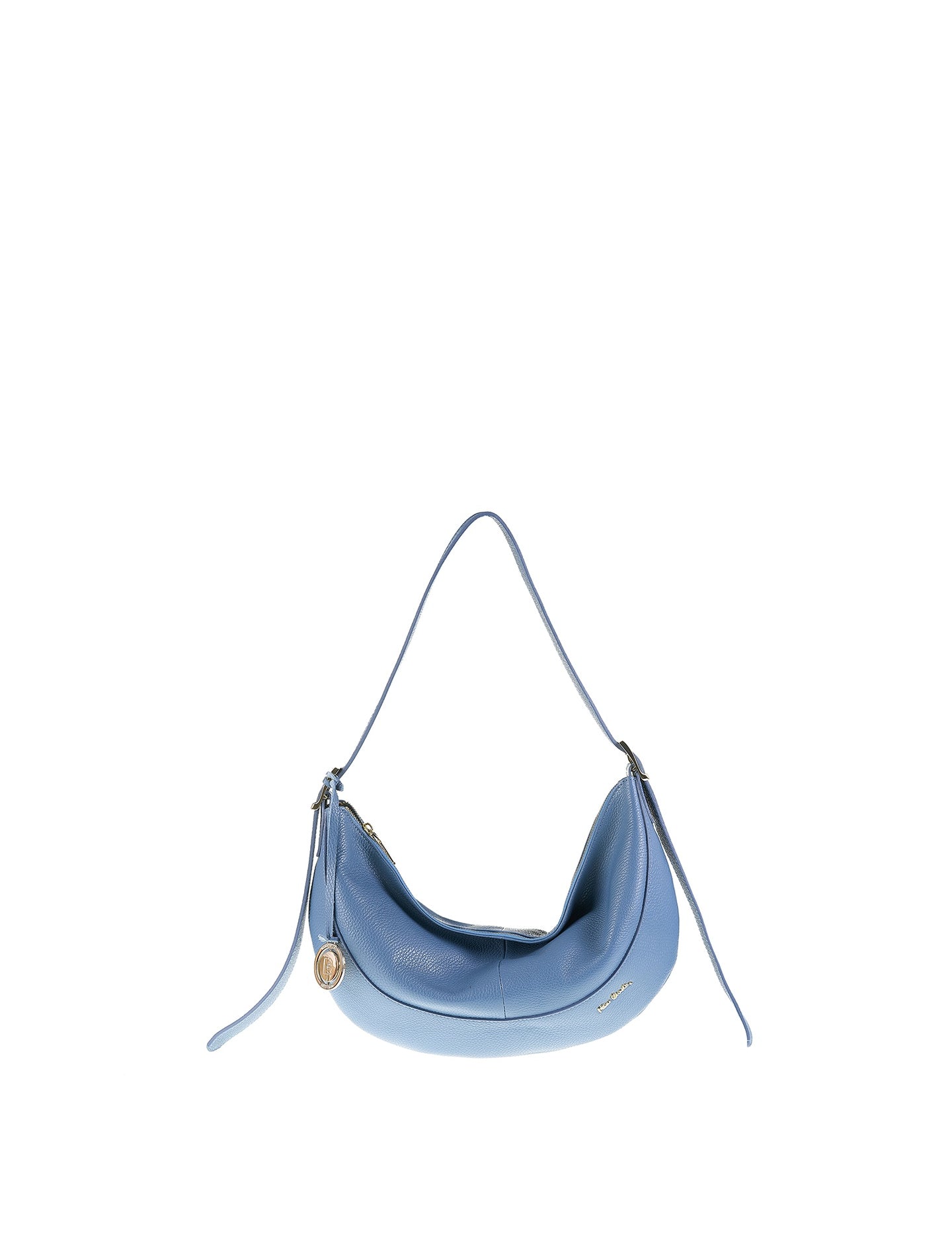 Borsa a Spalla in Vera Pelle Blu Jeans Pierre Cardin