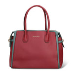 Borsa a Mano in Pelle Vegana Bordeaux e Ottanio Pierre Cardin