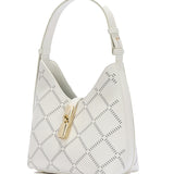 White Genuine Leather Shoulder Bag