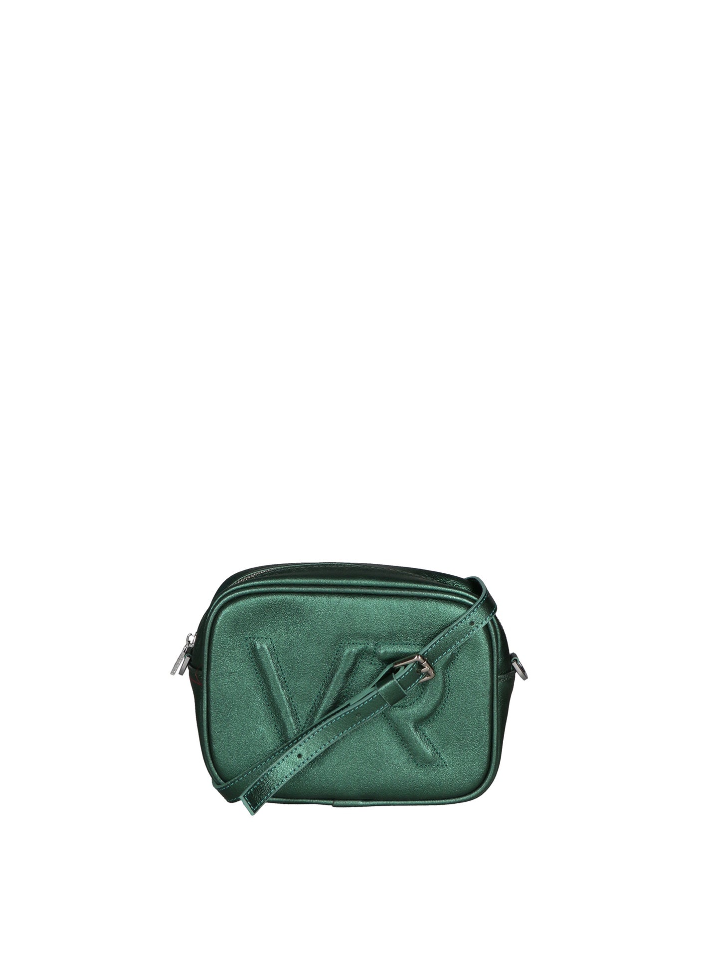 Borsa a Tracolla in Genuine Printed Suede Leather Verde