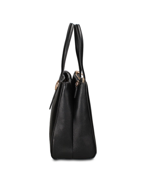 Borsa a Mano in Pelle Vegana Nero