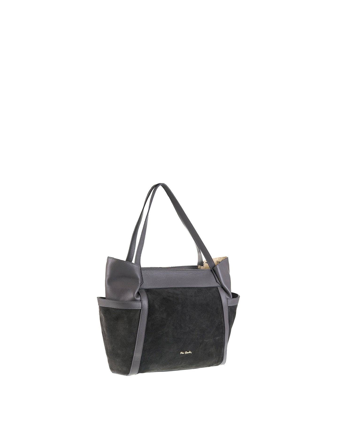 Borsa a Spalla in Vera Pelle Grigio