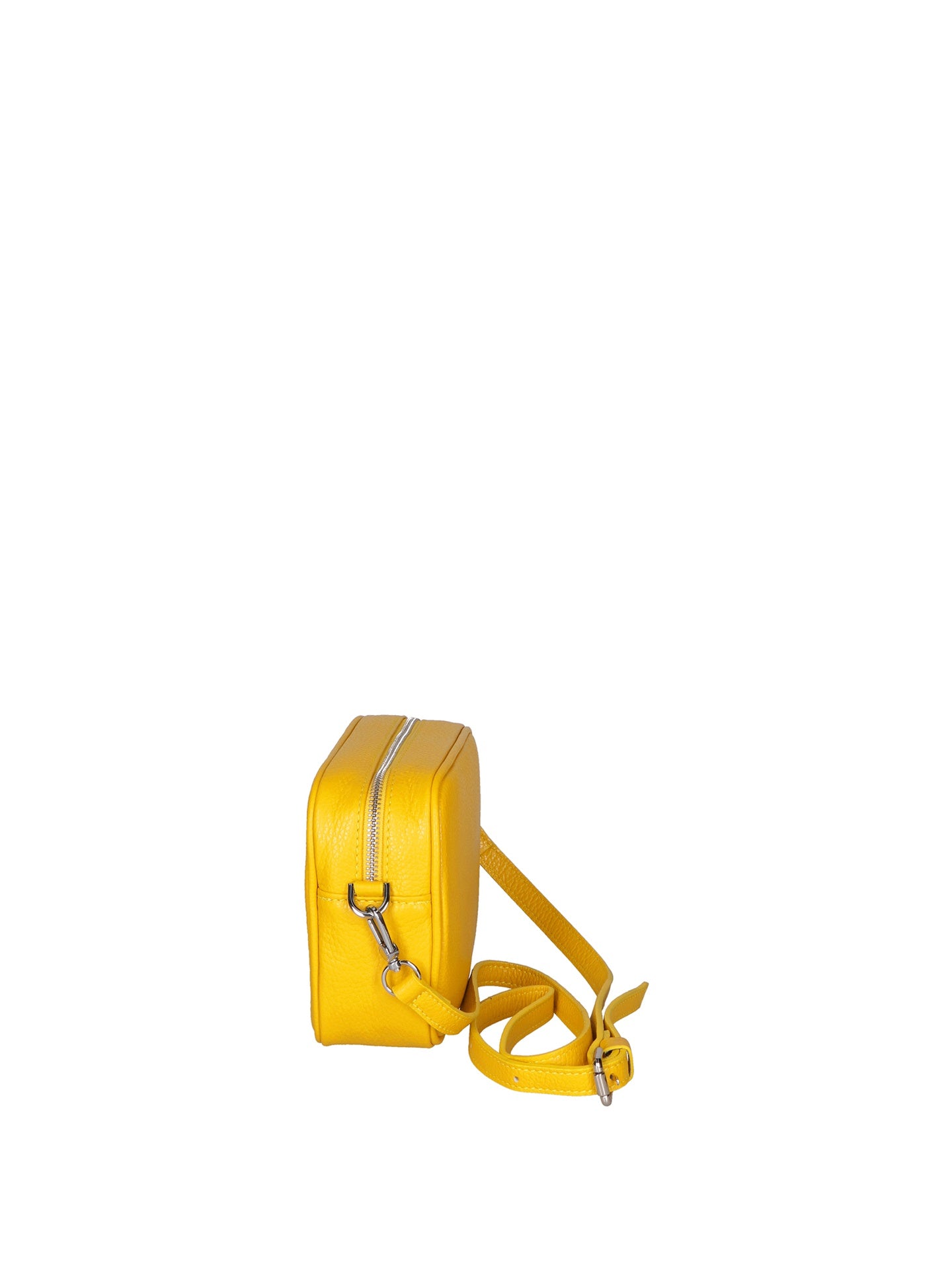 Borsa a Tracolla in Dollaro Leather Giallo