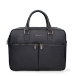 Borsa in Vera Pelle Blu Scuro Pierre Cardin
