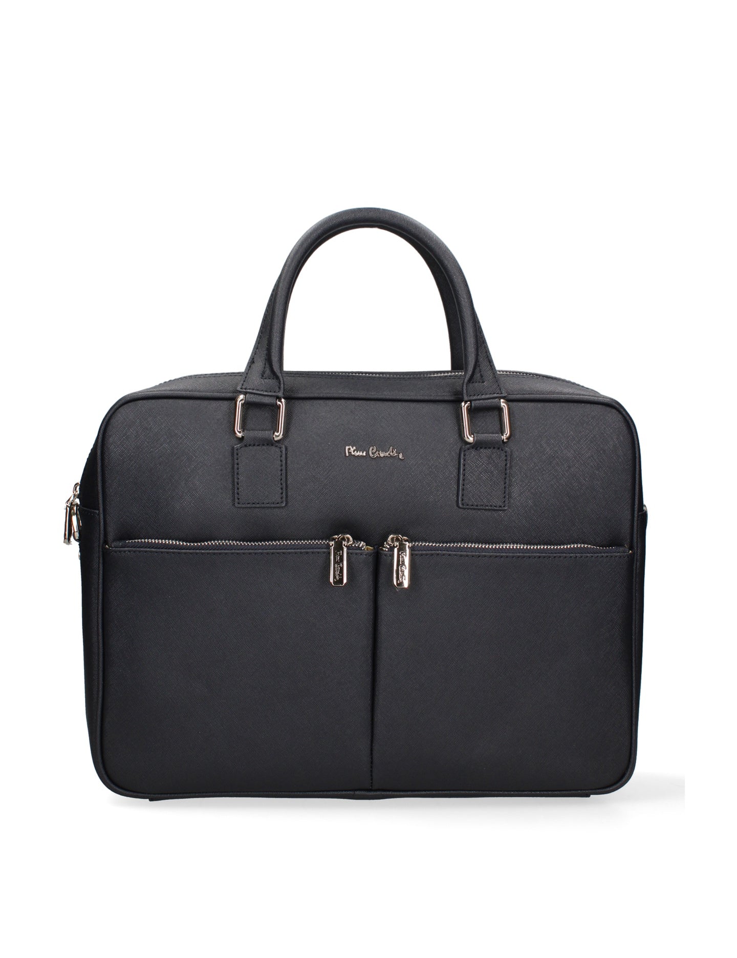 Borsa in Vera Pelle Blu Scuro Pierre Cardin