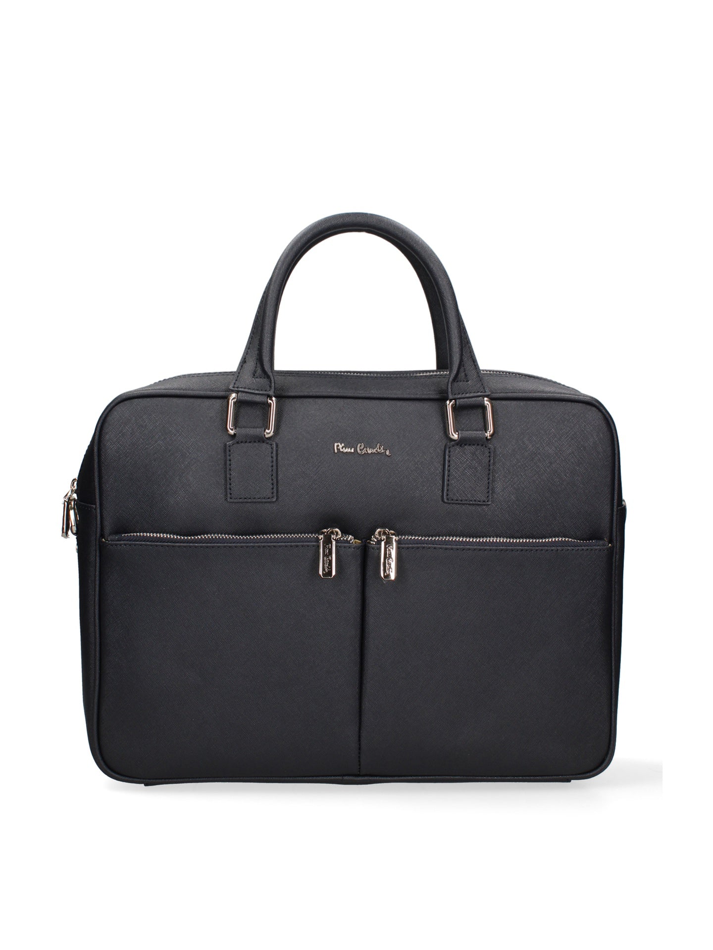 Borsa in Vera Pelle Blu Scuro Pierre Cardin