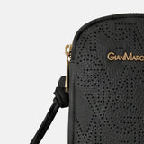 Borsa a tracolla in Pelle Vegana Nero