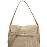 Borsa a Mano in Vera Pelle Verde